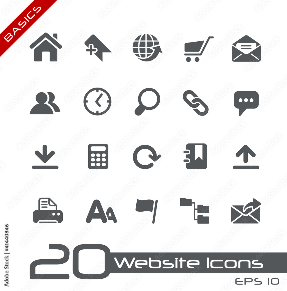 Poster web site icons // basics