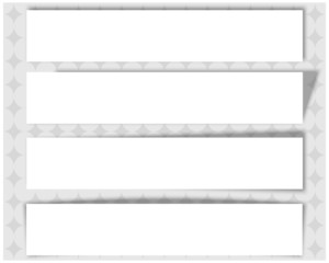 Set of white banners.