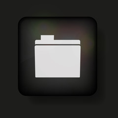 Vector folder icon on black. Eps10