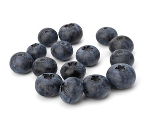 Bilberries or whortleberries cutout