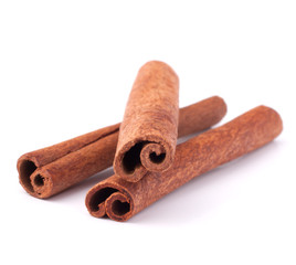 Cinnamon sticks  isolated on white background
