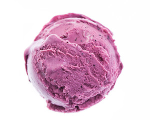 Eine lila Kugel Eis