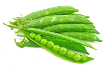 split pod of fresh sweet pea