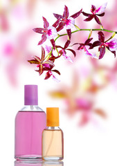 Fototapeta na wymiar Perfume and orchid