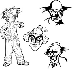 Set of clowns