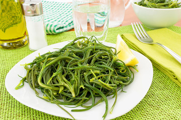 agretti boiled lemon