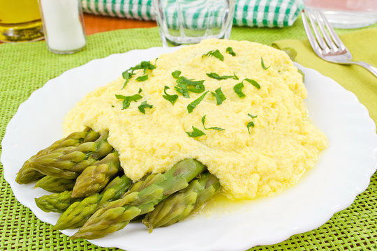 asparagus with zabaglione sauce