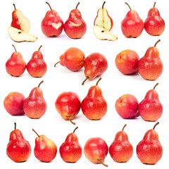 Red pear on all sides