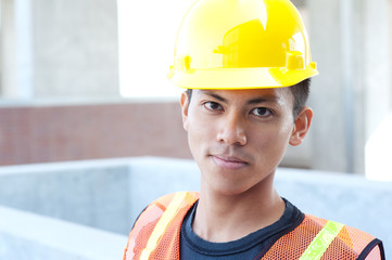young asian construction worker - Powered by Adobe