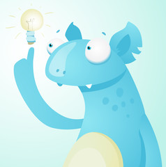Cute Monster having an Idea