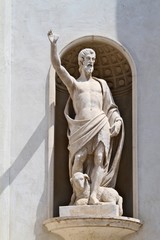 Fototapeta premium lazise - chiesa dei SS. Zenone e Martino - statua