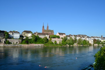 Fototapeta premium River Rhine, Basel, Switzerland