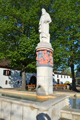 Fototapeta premium Wettstein Fountain, Basel, Switzerland