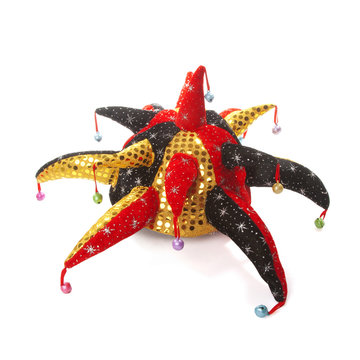 clown funny fool's cap with bells