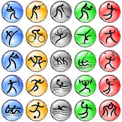 Sport Simboli Olimpiadi-Olympic Simbols Crystal Web Icons-Vector