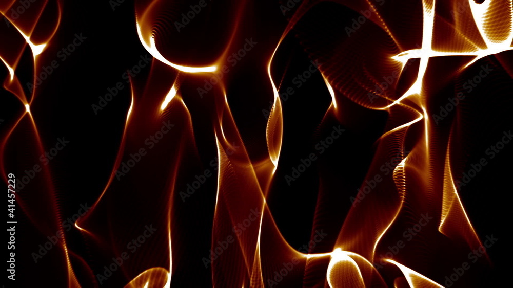 Poster futuristic video animation with moving particle object