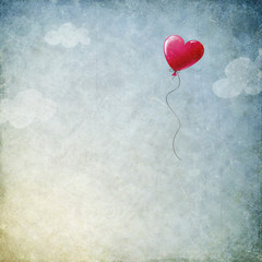 Plakat balon serce