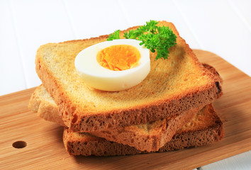 Toast and boiled egg