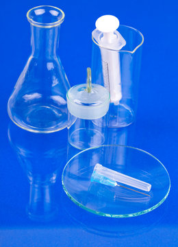 syringe and laboratory equipment