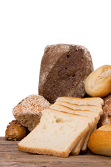 assortment of baked bread