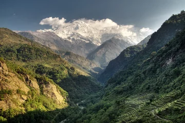 Keuken spatwand met foto dolina, nepal © tomasz horowski