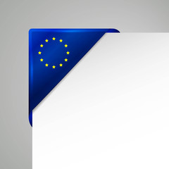 europe metallic flag corner