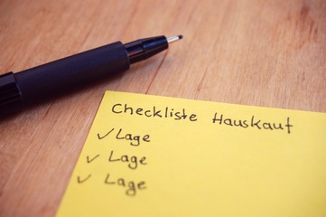 Checkliste Hauskauf