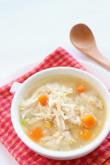 chicken, vegetable and rice soup