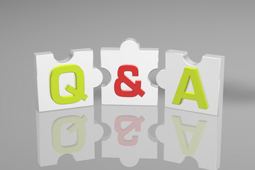 Fototapeta premium Q & A Puzzle