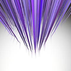 Obraz premium 3d render multiple wavy hair lines in multiple purple