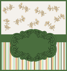 design, vintage frame. Invitation. vector