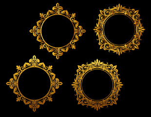 Golden frames set