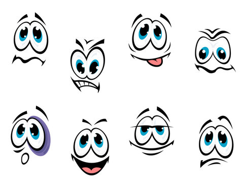 Comics faces set