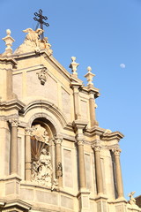 Fototapeta na wymiar Fasada katedry w Katania, Włochy