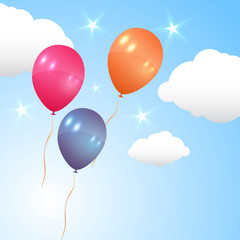Fototapeta na wymiar Balony latające w powietrzu