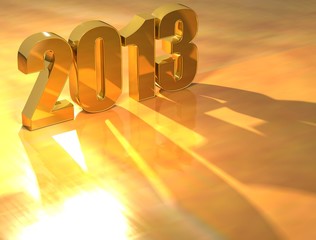 3D 2013 Gold text