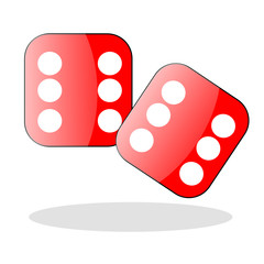 Two red dice