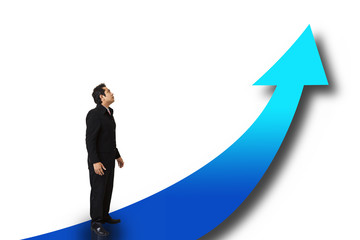 Obraz premium business people on graph