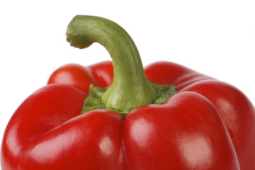 Bright red pepper closeup.