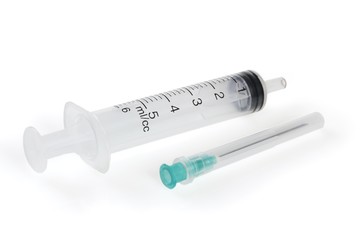 A 5ml syringe and needle