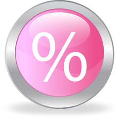The pink button with a sign 