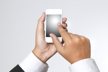 Young adult using  smart phone