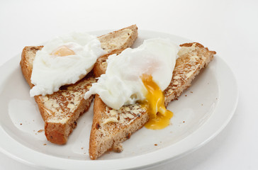 Poached eggs on toast