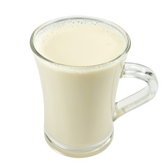 glass of milk with melted