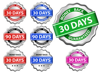 Money back guarantee label