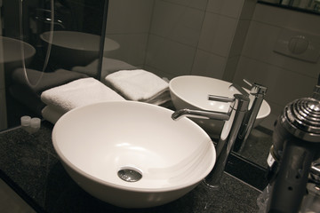 detail of a modern bath room