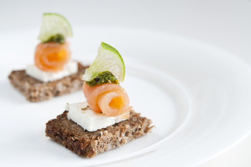 Salmon appetizer
