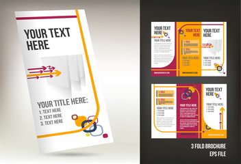 Vector tri fold brochure