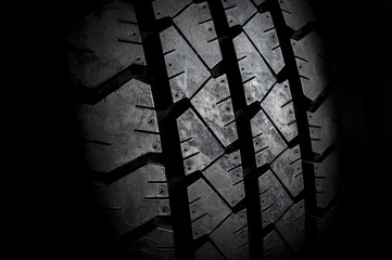 New tire abstract close up