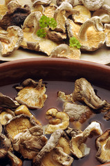 Funghi ammollati Mushroom soaking 浸泡香菇在